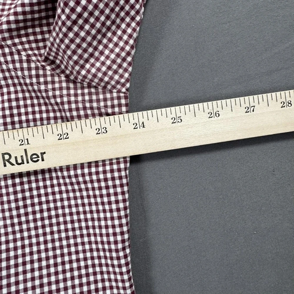 Ralph Lauren Shirt Mens Large Red Check Button Down Long Sleeve Cotton Pony